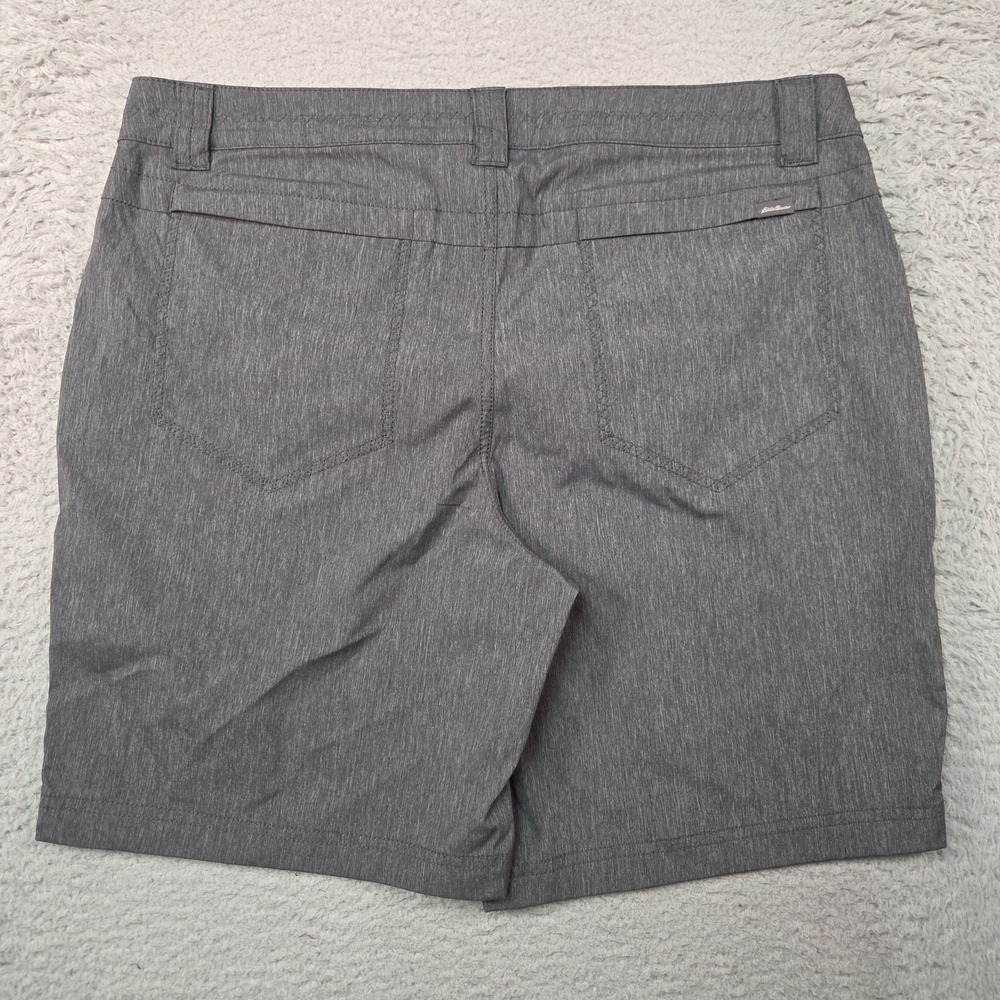 Eddie Bauer Horizon Shorts Womens 12 Gray Hiking Outdoor Stretch Packable Travex - Picture 7 of 14